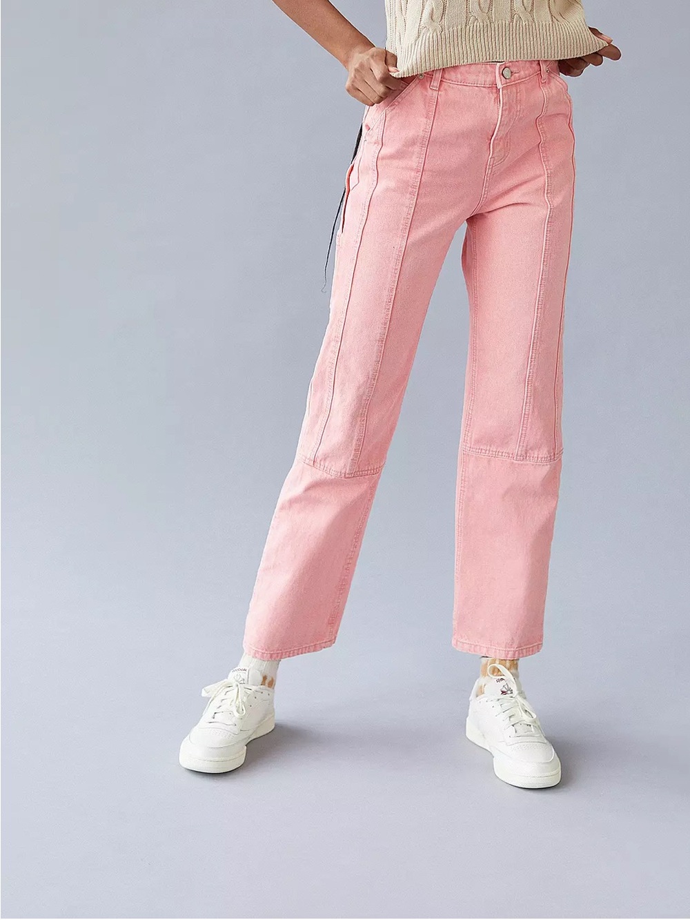 urban outfitters bdg seamed high waisted carpenter jeans